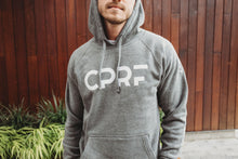 Load image into Gallery viewer, UNISEX SPECIAL BLEND RAGLAN HOODED PULLOVER - Gunmetal Heather