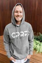 Load image into Gallery viewer, UNISEX SPECIAL BLEND RAGLAN HOODED PULLOVER - Gunmetal Heather